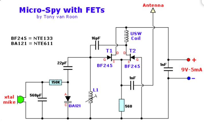 如何使用FET组件设计Micro-Spy电路