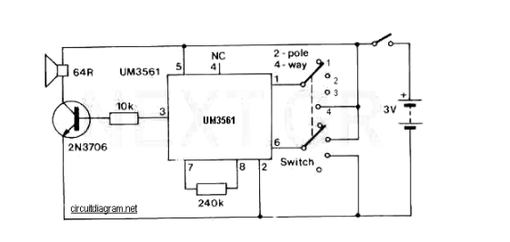 基于音效發生器的單發聲芯片UM3561介紹