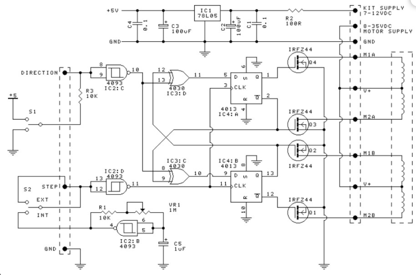 单极<b class='flag-5'>步进</b><b class='flag-5'>电机</b><b class='flag-5'>驱动器</b>的<b class='flag-5'>电路</b>设计