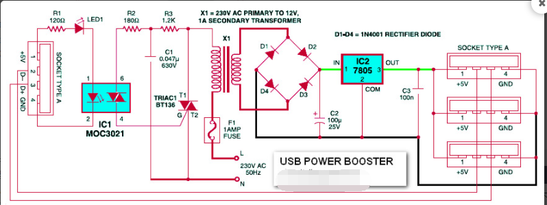 USB功率放大器的电路图分享