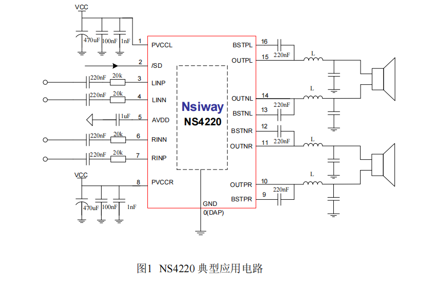 NS4220 D类立体声音频功率放大器的详细介绍