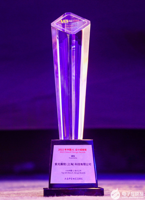 紫光展銳又一次獲得這項榮譽“十大中國IC設計公司”獎