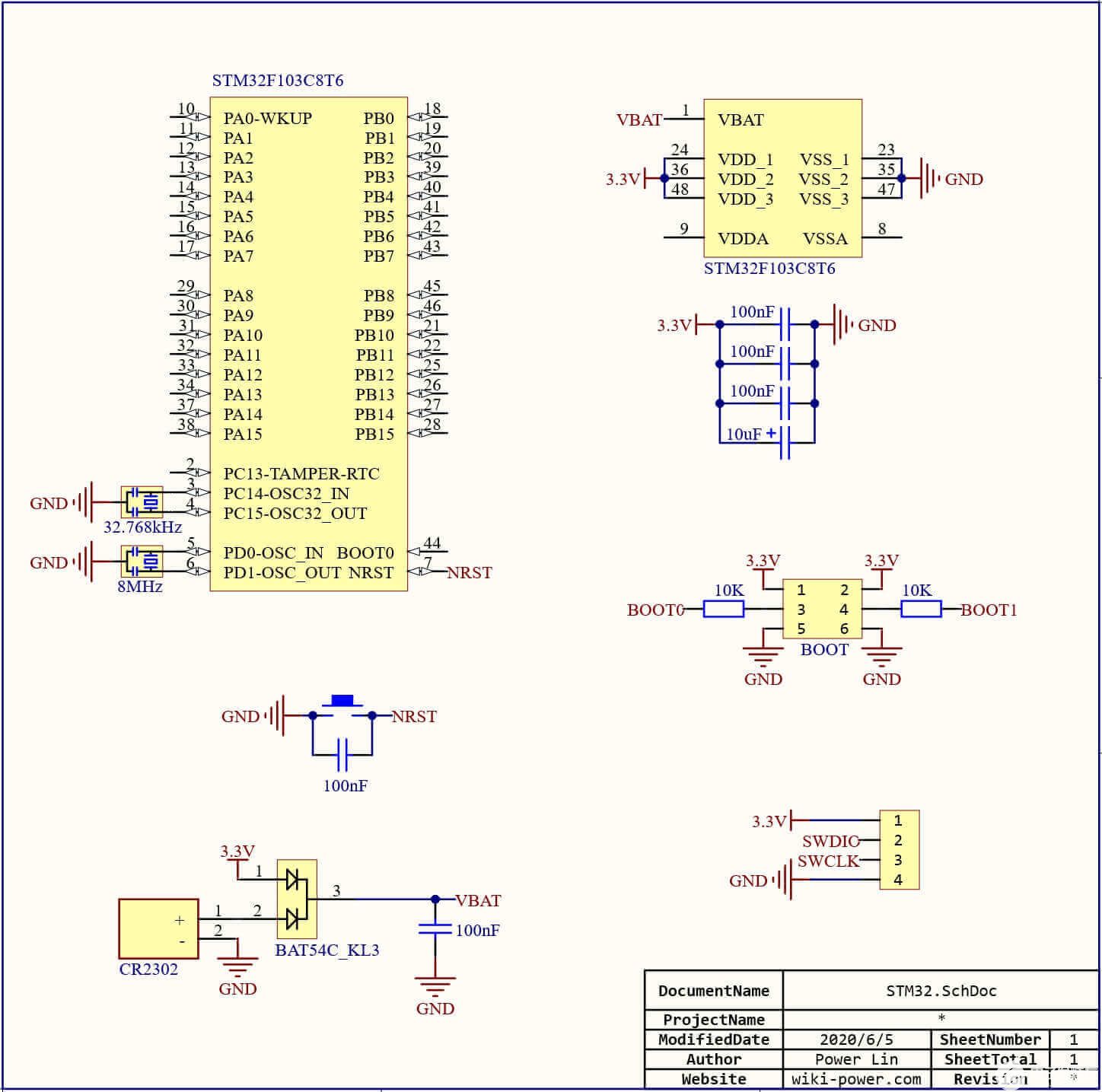 STM32单片机最小系统的电路设计