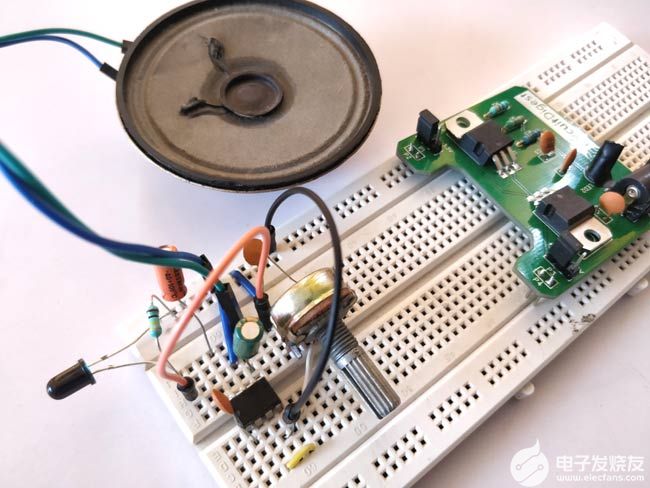 如何使用红外LED构建原始无线音频传输电路-红外音频传输原理图解3