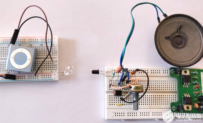 如何使用红外LED构建原始无线音频传输电路-红外音频传输原理图解5