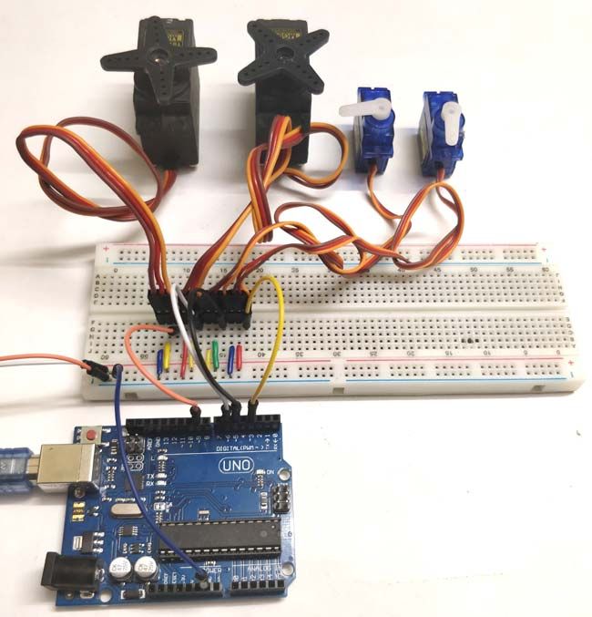 如何使用Arduino控制多个伺服电机-arduino控制伺服驱动器程序4