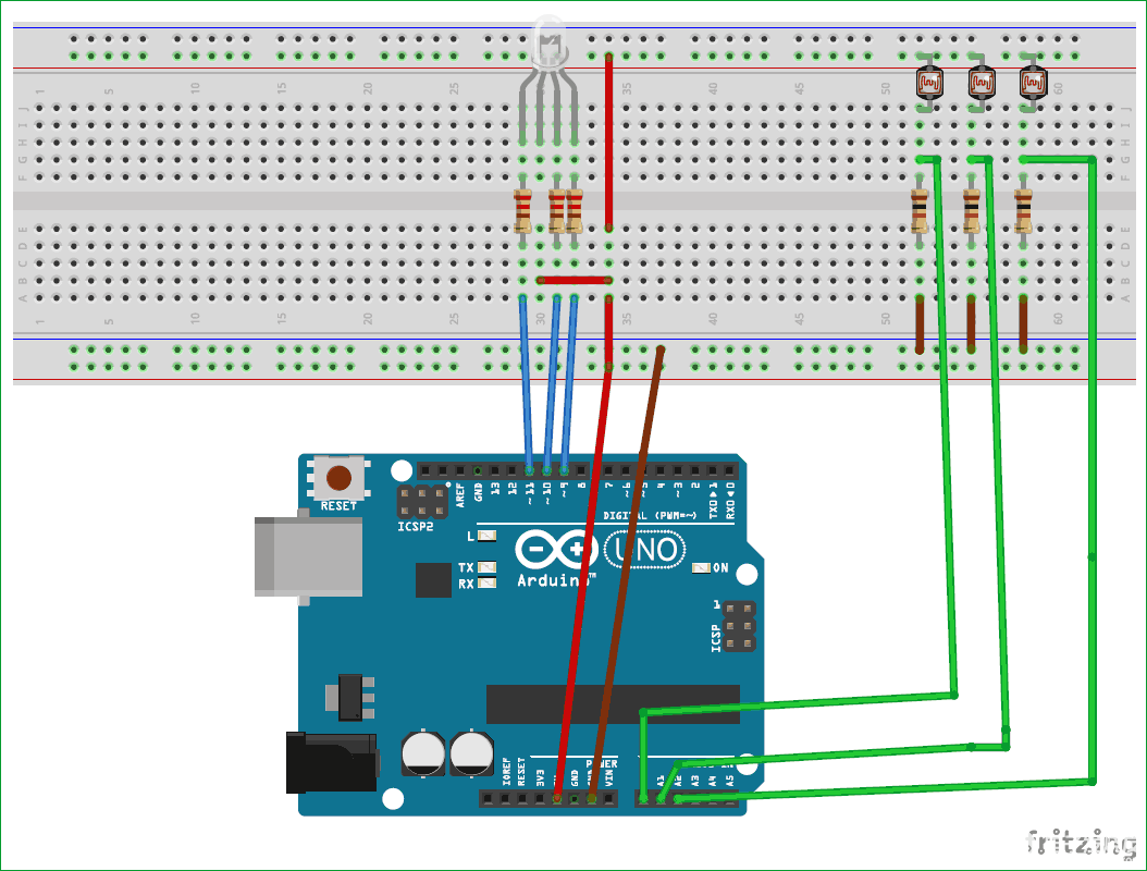 基于Arduino的简单混色灯设计方案-arduino彩色led灯3