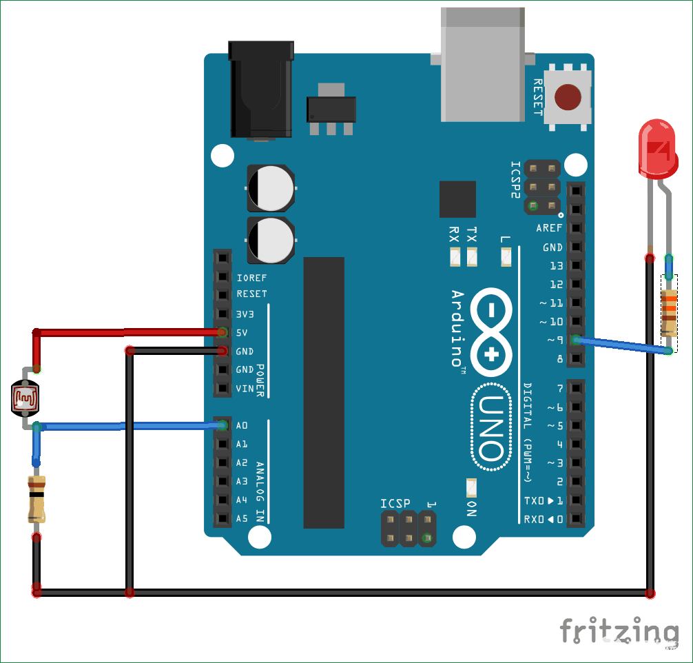 制作一个带有Arduino的LDR的光传感器