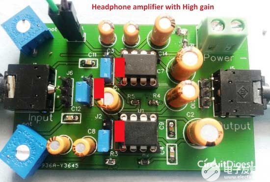 如何采用LM386的PCB制作耳机/音频放大器-耳机放大电路原理图1