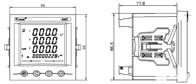 多功能液晶仪表AMC96L-E4/KC 智能仪表 按键编程 工业控制