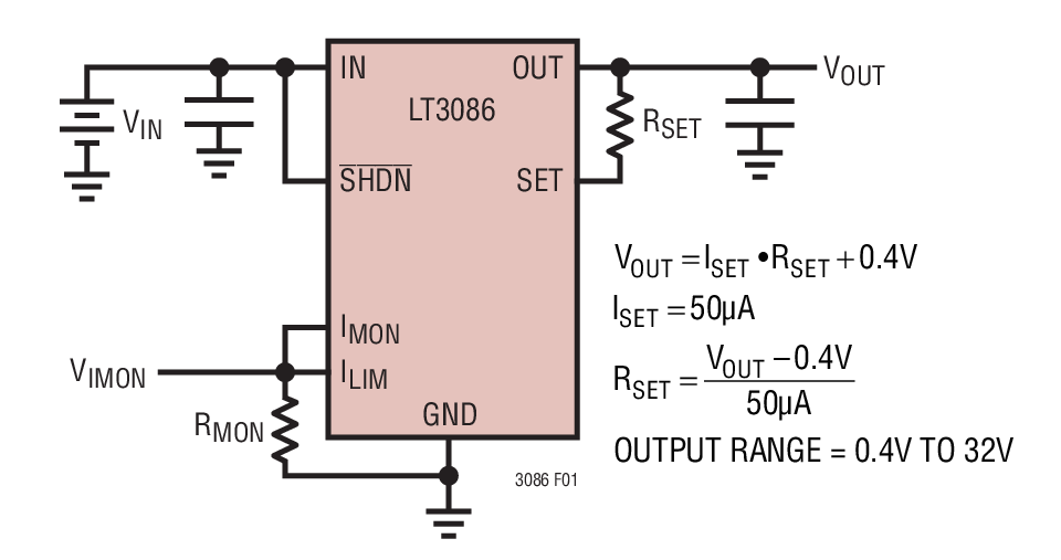 利用<b>LT</b>3080x电流源基准<b>线性</b><b>稳压器</b>停机
