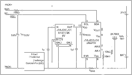 <b class='flag-5'>在</b>2<b class='flag-5'>節(jié)電池組</b>中使用<b class='flag-5'>DS</b>2786<b class='flag-5'>電池電量計</b>