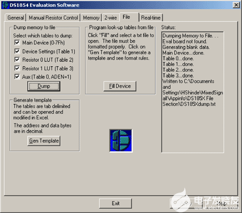 如何使用DS185XEVKIT中的文件选项卡对器件进行编程