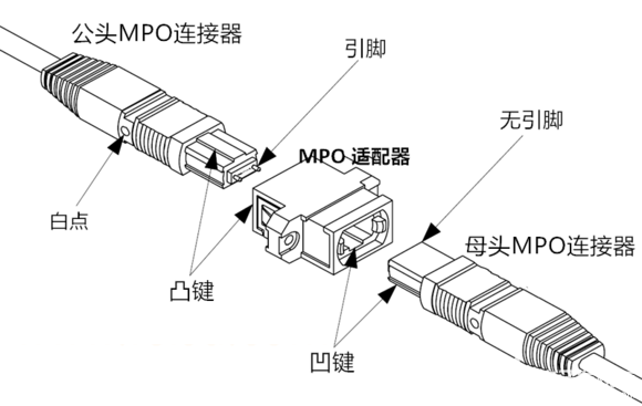 <b>MPO</b><b>光纤</b>连接器的结构：图片+说明，<b>mpo</b>预端接光缆图片