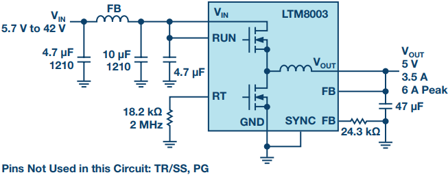 <b class='flag-5'>LTM8003</b> μModule穩(wěn)壓器適用于<b class='flag-5'>汽車</b>和<b class='flag-5'>工業(yè)</b>應(yīng)用