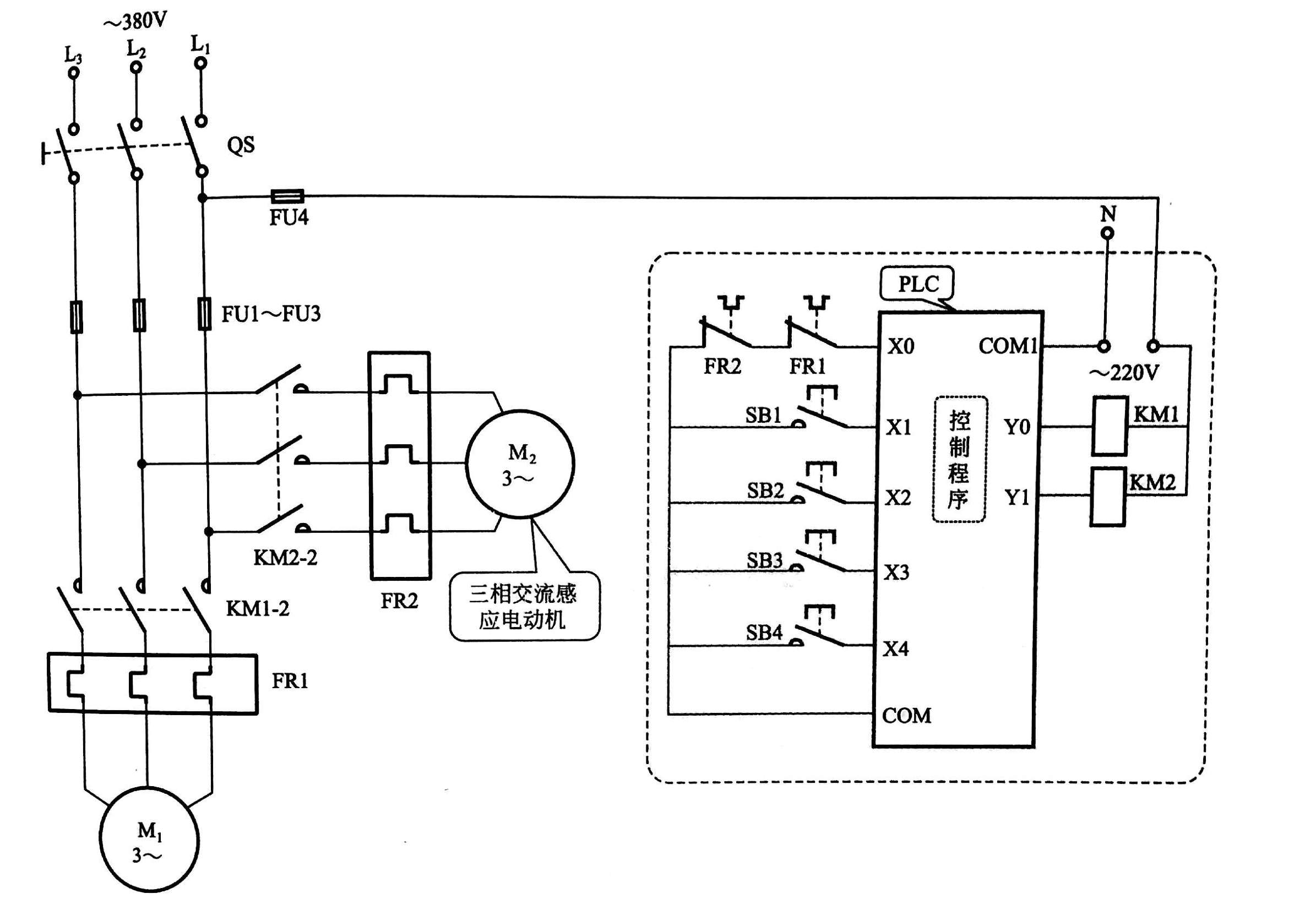 <b class='flag-5'>两台电动机</b>顺序启/停的<b class='flag-5'>PLC</b><b class='flag-5'>控制</b>电路