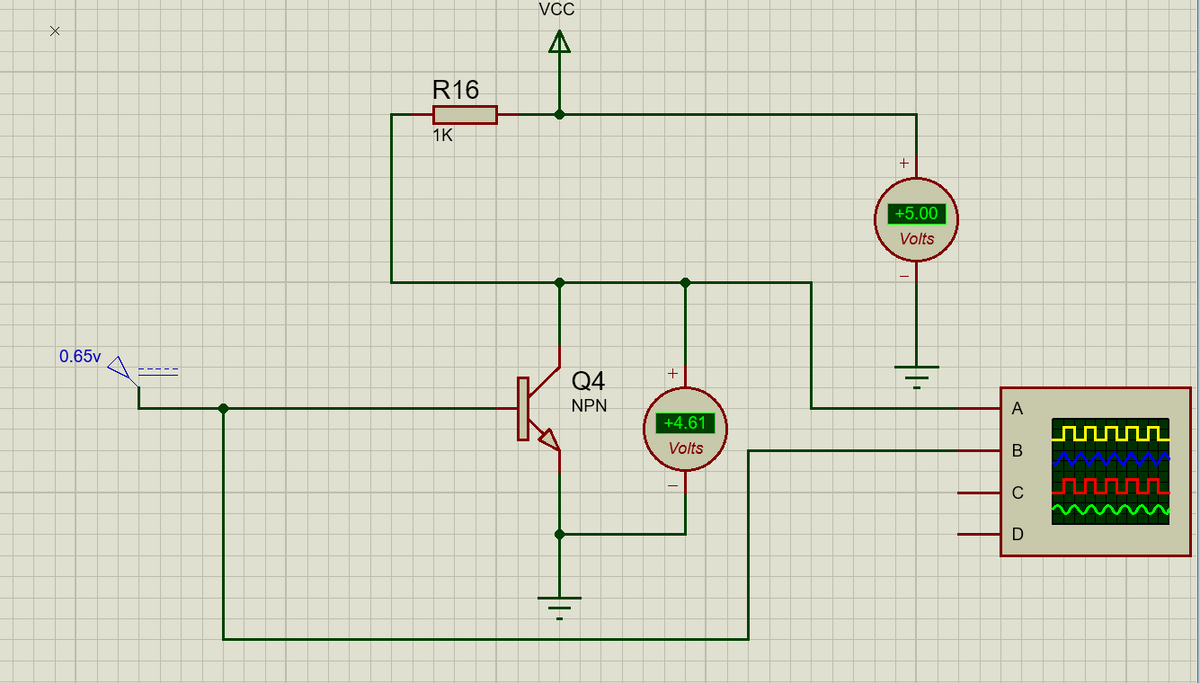 三极管基极电压不变时VCE电压的计算