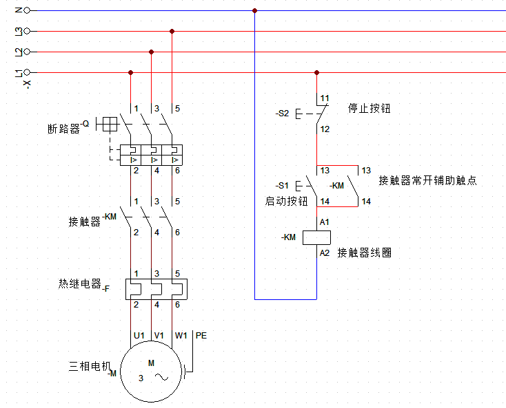 接触器自锁电路图及原理讲解