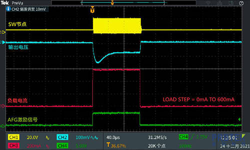 如何利用示波器和TCP0030A电流探头来测试电源的负载瞬态响应？-用示波器测电容浙江农林大学3