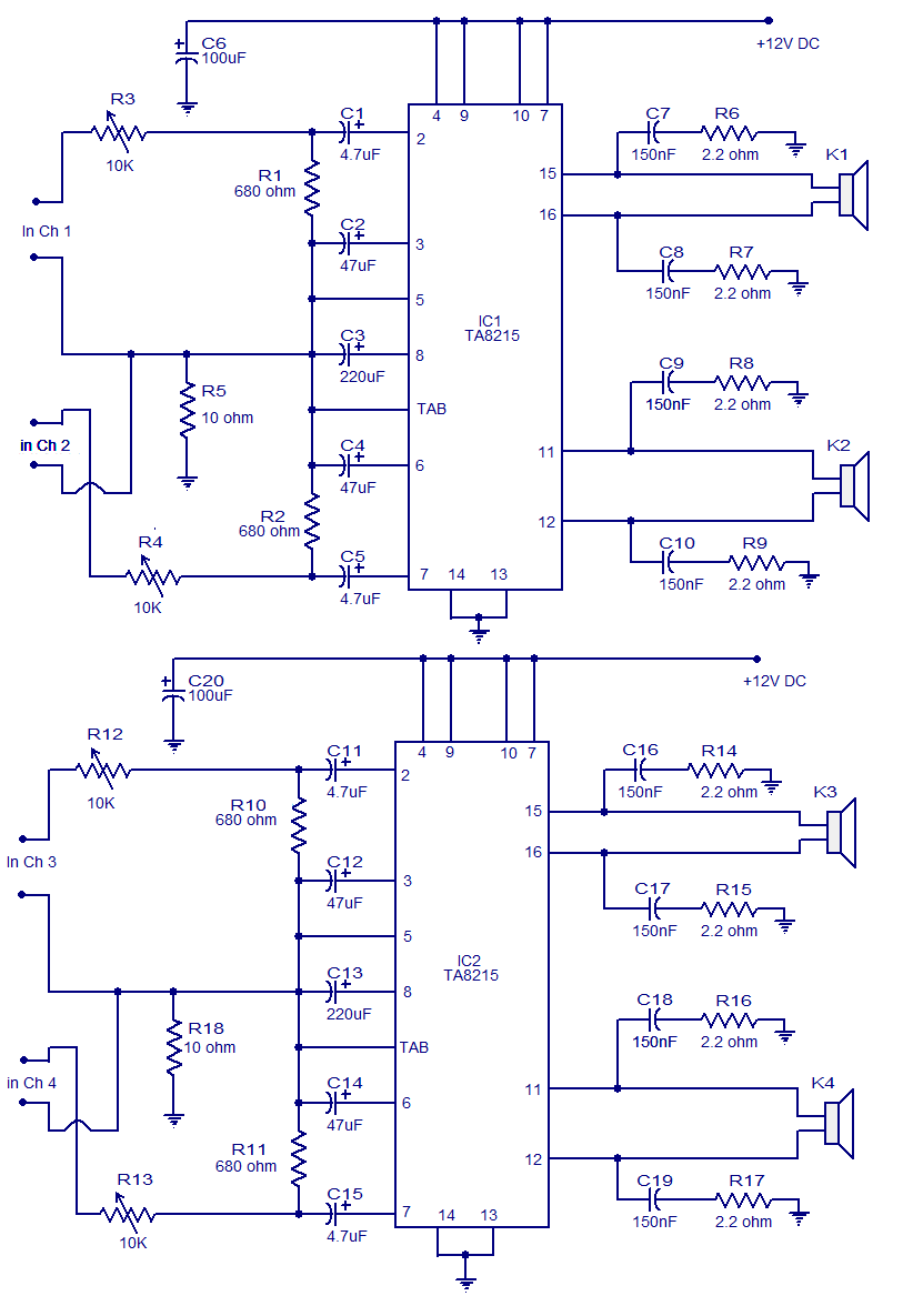 4X15W放大電路