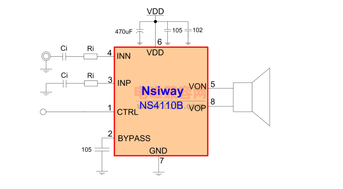 电瓶箱数字功放-NS4110B音频功率放大器EMI干扰