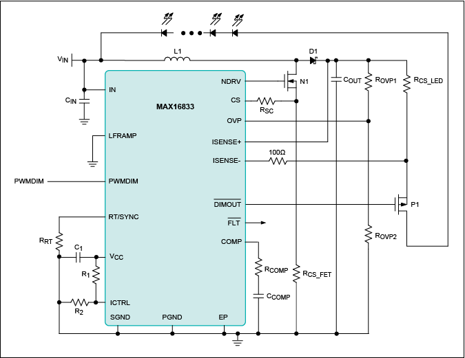 MAX16833高压高亮度LED驱动器的拓扑结构和设计过程