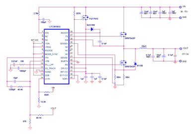 LTC3810 - 高效率开关浪涌抑制器