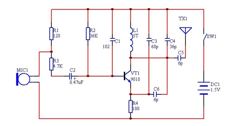 9018無線話筒電路圖（四款無線話筒電路圖）