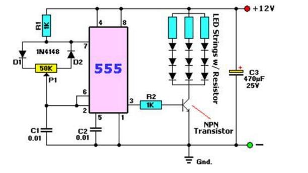 四款555脈沖寬度調(diào)制電路詳細(xì)介紹