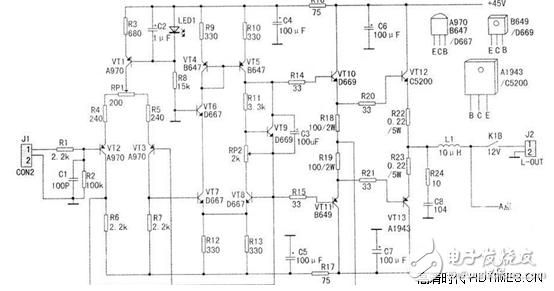 功放机电路图系列二（各类型功放电路图原理详细解析）