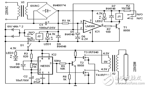 led<b>应急灯</b>电源电路图大全（六款模拟电路设计原理图<b>详解</b>）