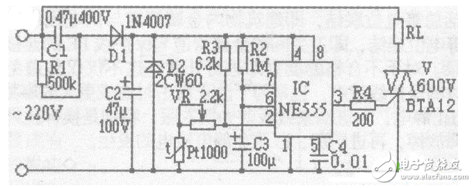 555电子温控器电路图大全（八款模拟电路设计原理图详解）