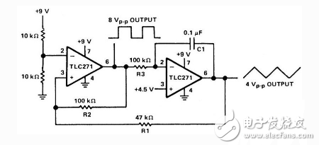 單電源供電的信號（函數）發生器電路圖介紹