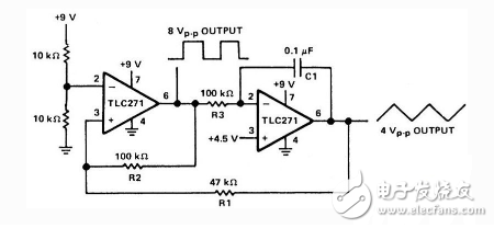 單電源供電的信號（函數(shù)）發(fā)生器電路圖介紹