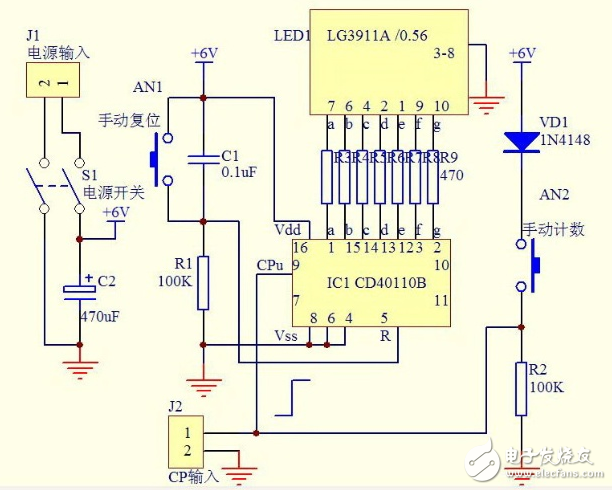 cd40110计数器电路图图片