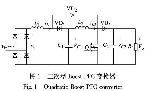 储能电感对二次型<b>Boost</b> <b>PFC</b>变换器的性能影响