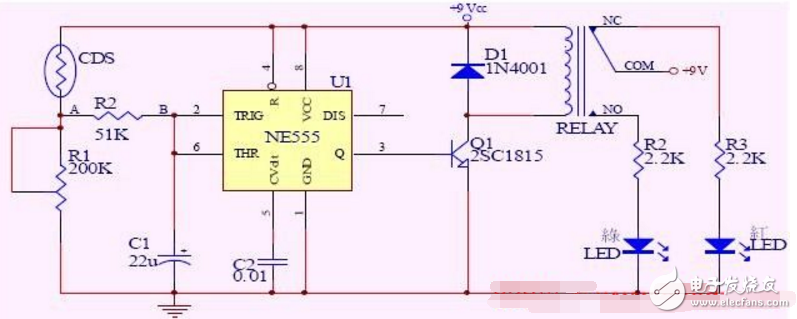 簡單的路燈自控電路圖大全（光控觸發器/NE555/光電控制的七款電路詳解）