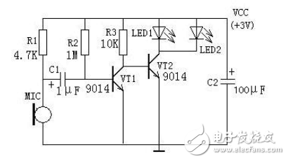 聲控閃光燈電路圖大全（駐極體電容器話筒/高壓閃光燈）