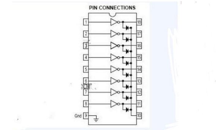 uln2803引脚图及功能介绍