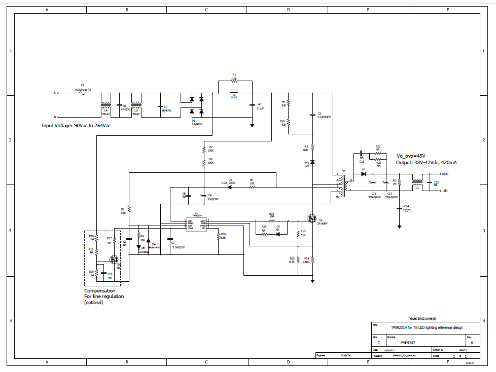 T8管的通用交流輸入高效率18W<b class='flag-5'>隔離</b><b class='flag-5'>驅(qū)動器</b><b class='flag-5'>設(shè)計方案</b>