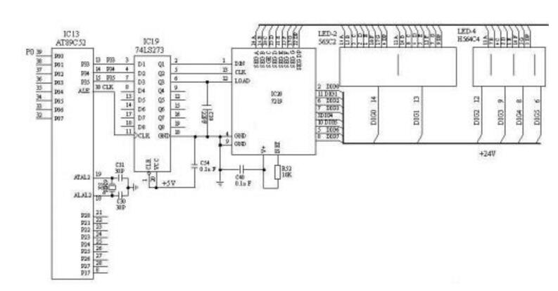 74ls273應(yīng)用電路圖大全（七款74ls273串行顯示/共陽LED數(shù)碼顯示/端口擴(kuò)展電路）