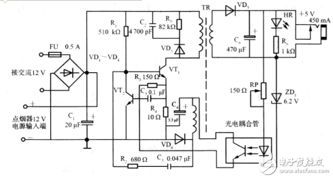 车载<b class='flag-5'>usb</b><b class='flag-5'>充电器</b><b class='flag-5'>电路图</b>大全（稳压管/<b class='flag-5'>手机</b><b class='flag-5'>充电器</b>/Buck变换器）