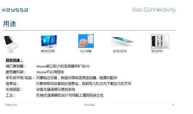 Keyssa推出业内首款用于高速非接触“Kiss连接”的参考设计