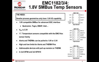Microchip EMC118x系列温度传感器的简单介绍