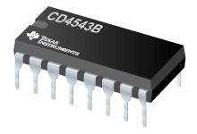<b class='flag-5'>CD4543</b>B 用于液晶显示的 CMOS BCD 至 7 段锁存器/解码器/驱动器