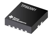 TPS63001 采用 3x3 QFN 封装，具有 1.7A 电流开关和 3.3V 固定输出电压的 96% 升压降压转换器