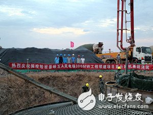 新疆哈密景峡300兆瓦风电项目主体施工正式开始