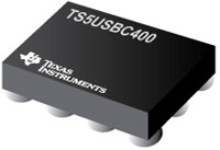 TS5USBC400 双通道 2:1 USB 2.0 多路复用器/解复用器