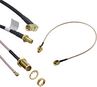 适用于 Digi XBee® 模块的 RF 电缆和 RP-SMA、UMCC、U.FL 连接器