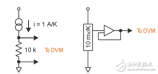 簡單的溫度傳感器ad590測溫電路原理分析